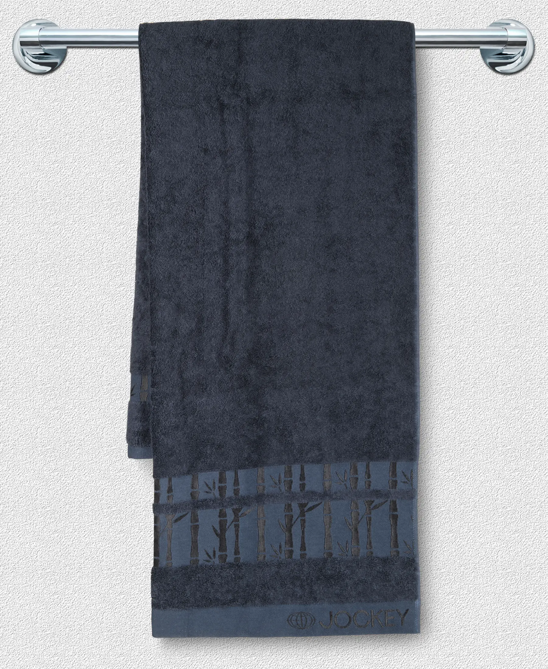 Bamboo Cotton Blend Terry Ultrasoft and Durable Bath Towel with Natural StayFresh Properties - Navy - Image 3