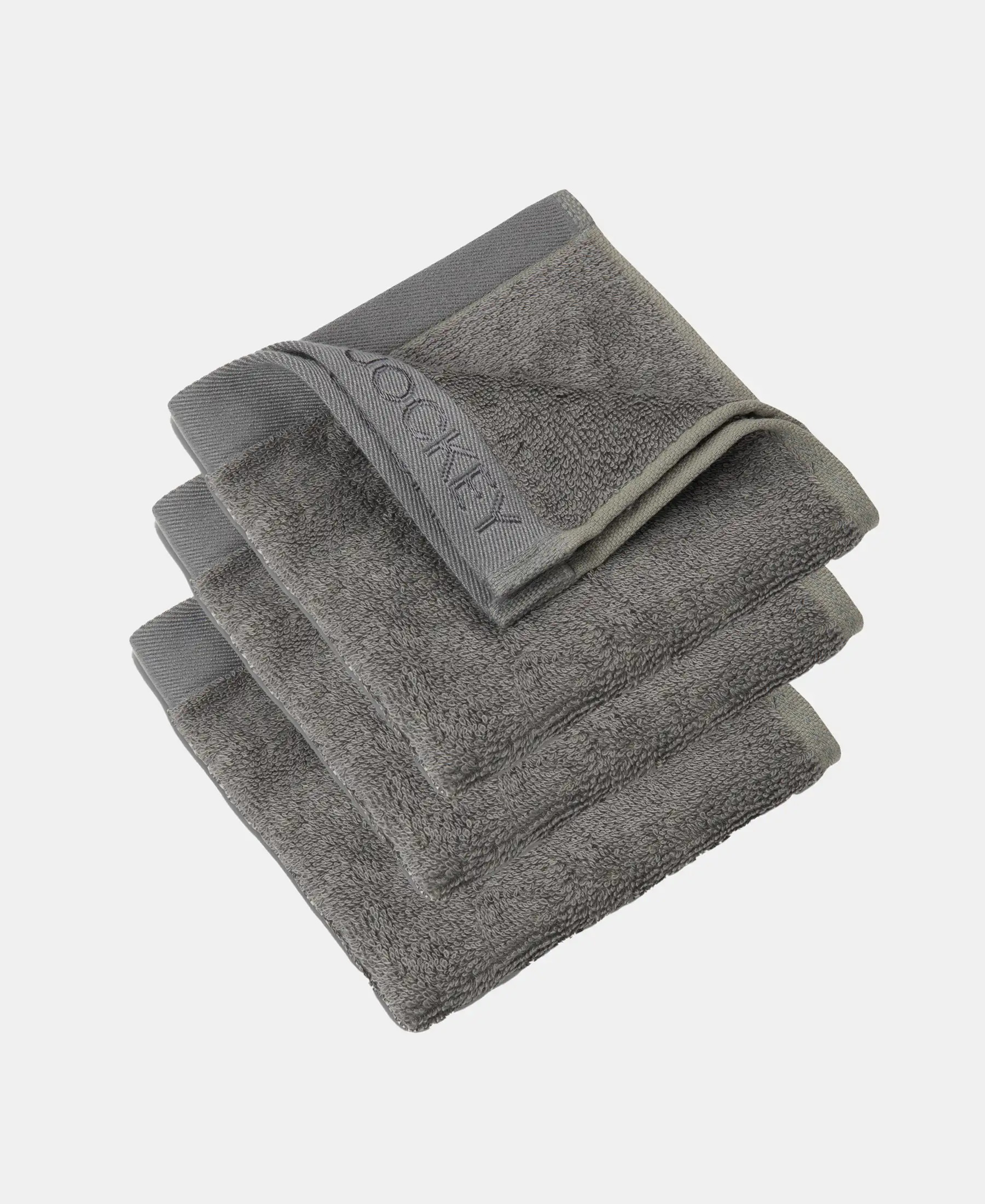 Bamboo Cotton Blend Terry Ultrasoft and Durable Face Towel with Natural StayFresh Properties - Grey (Pack of 3) - Image 5