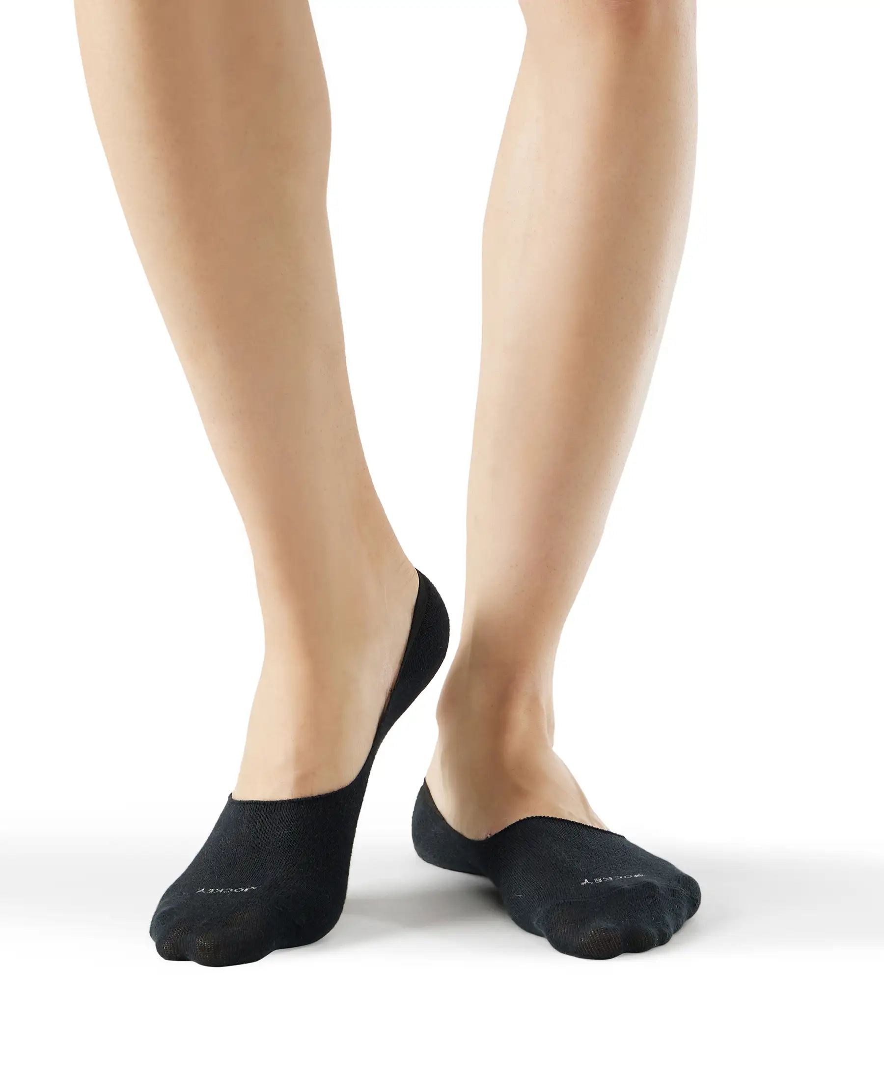 Compact Cotton Elastane Stretch No Show Socks With StayFresh Treatment - Black (Pack of 2) - Image 4