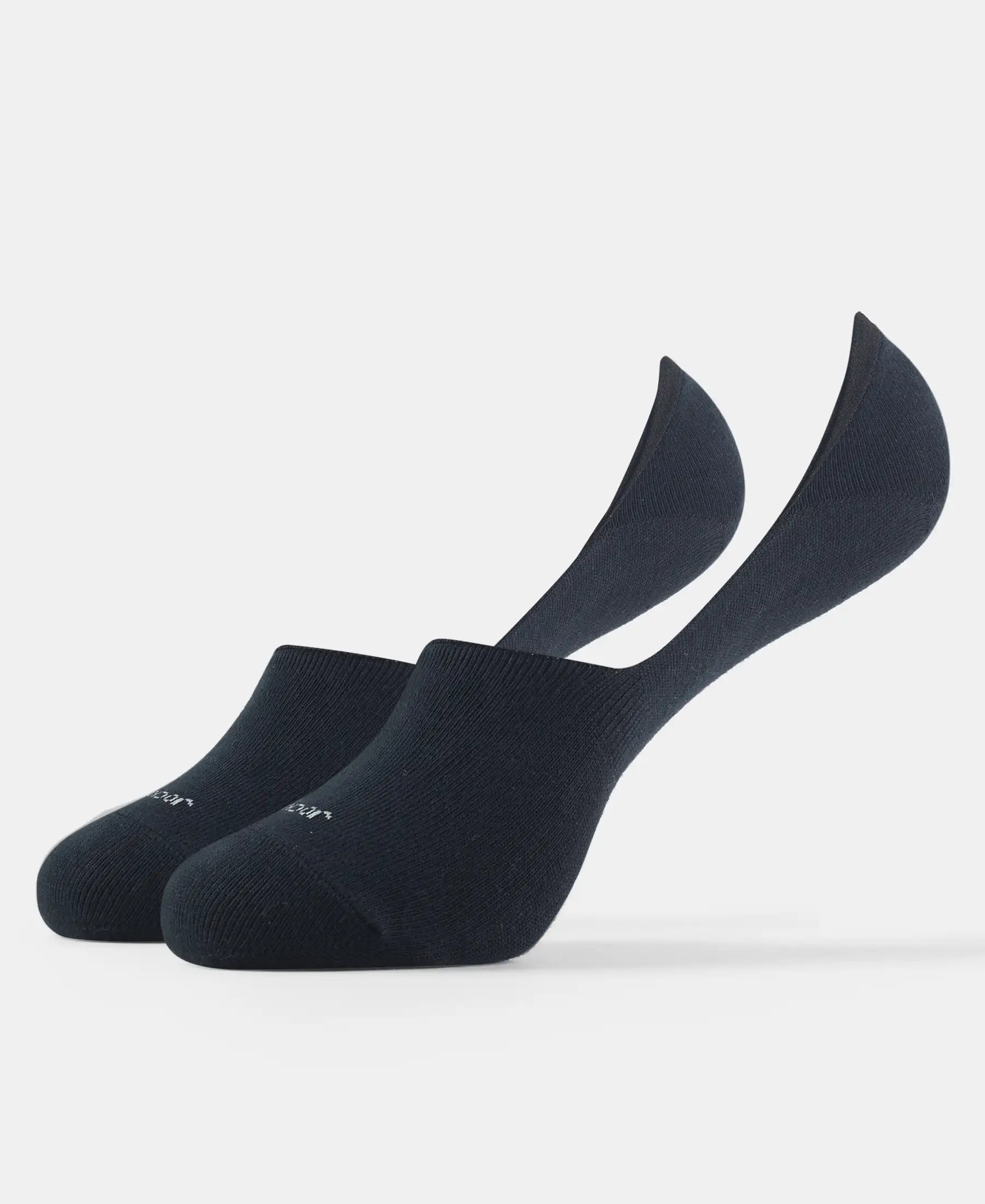 Compact Cotton Elastane Stretch No Show Socks With StayFresh Treatment - Black (Pack of 2) - Image 5