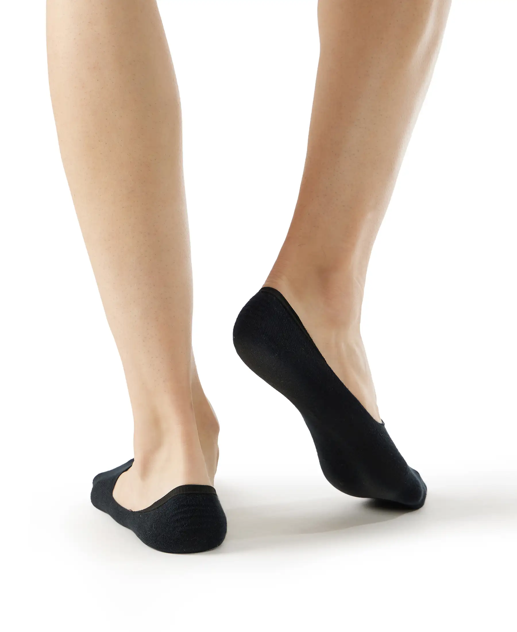 Compact Cotton Elastane Stretch No Show Socks With StayFresh Treatment - Black (Pack of 2) - Image 6