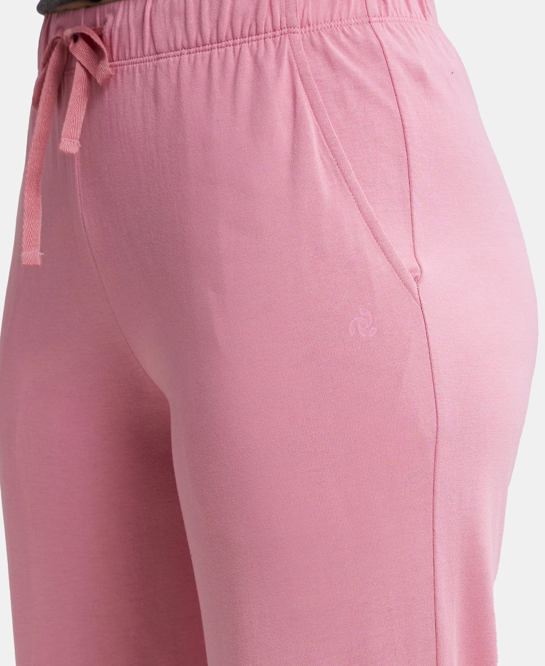Environment Friendly Micro Modal Fiber Relaxed Fit Pyjama with Comfortable Waistband and Drawstrings - Wild Rose - Image 6
