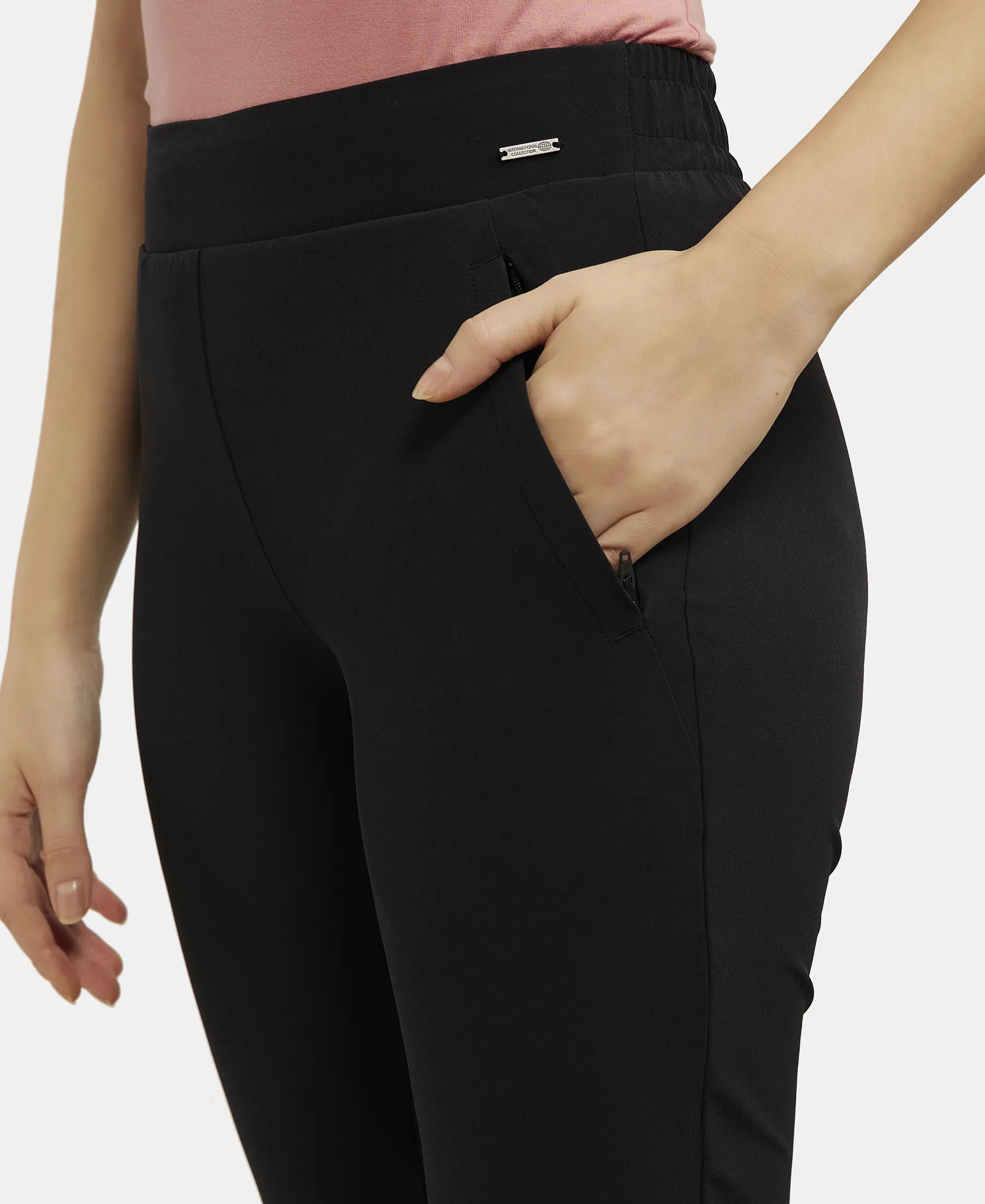 Environment Friendly Recycled Microfiber All Day Pants with StayFresh Treatment - Black - Image 7