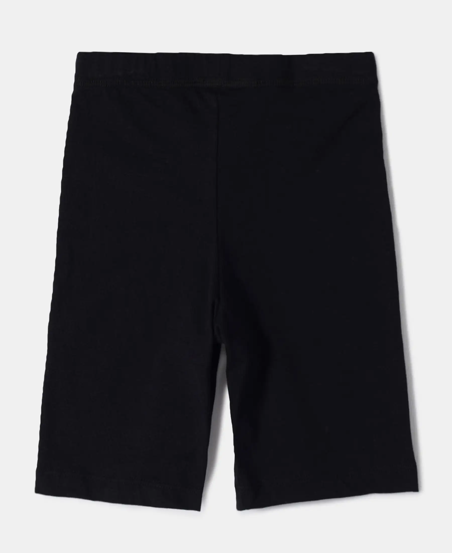 Girl's Super Combed Cotton Elastane Stretch Shorties with Ultrasoft Waistband - Black (Pack of 2) - Image 3