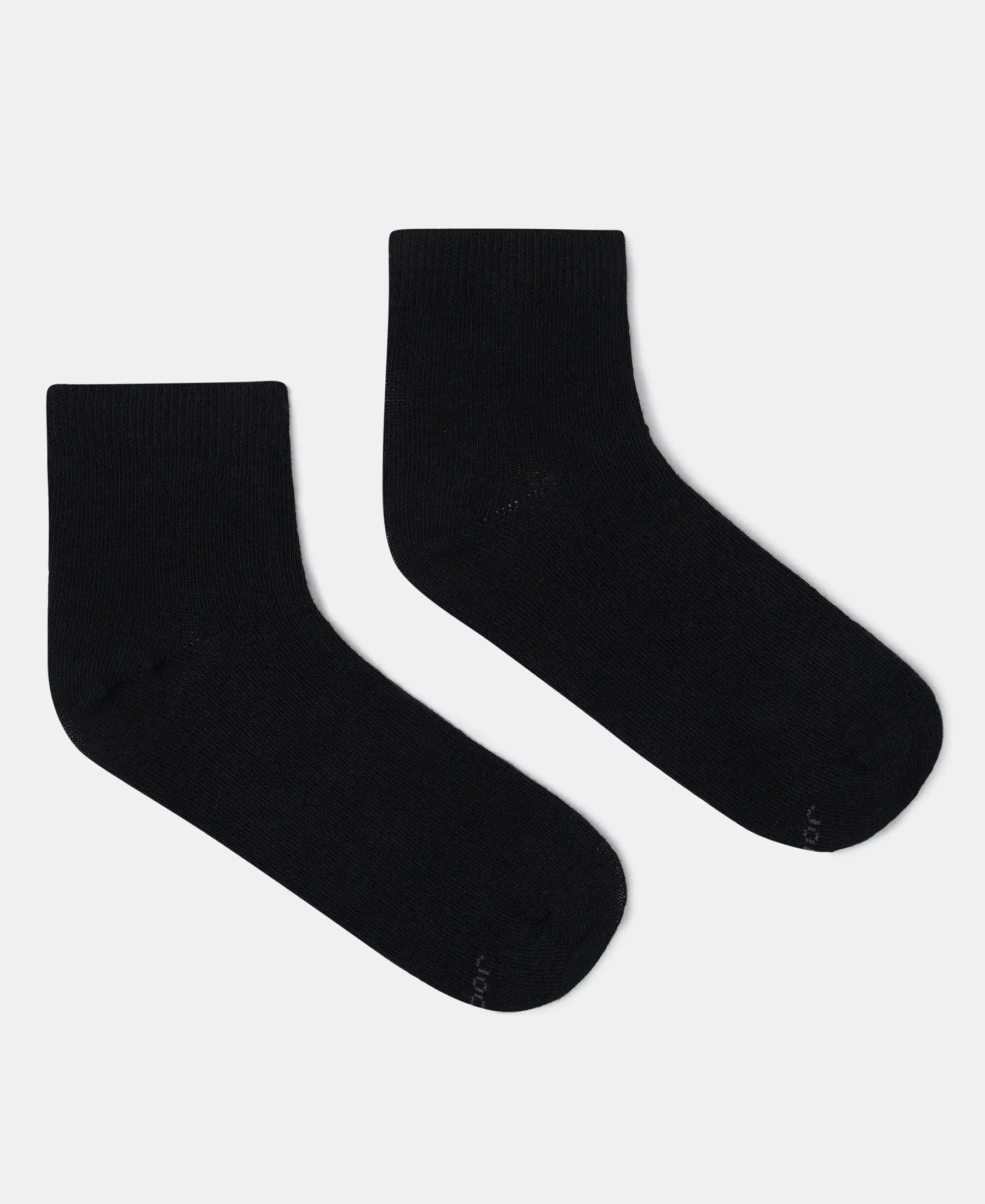 Kid's Compact Cotton Stretch Solid Ankle Length Socks With StayFresh Treatment - Black - Image 4
