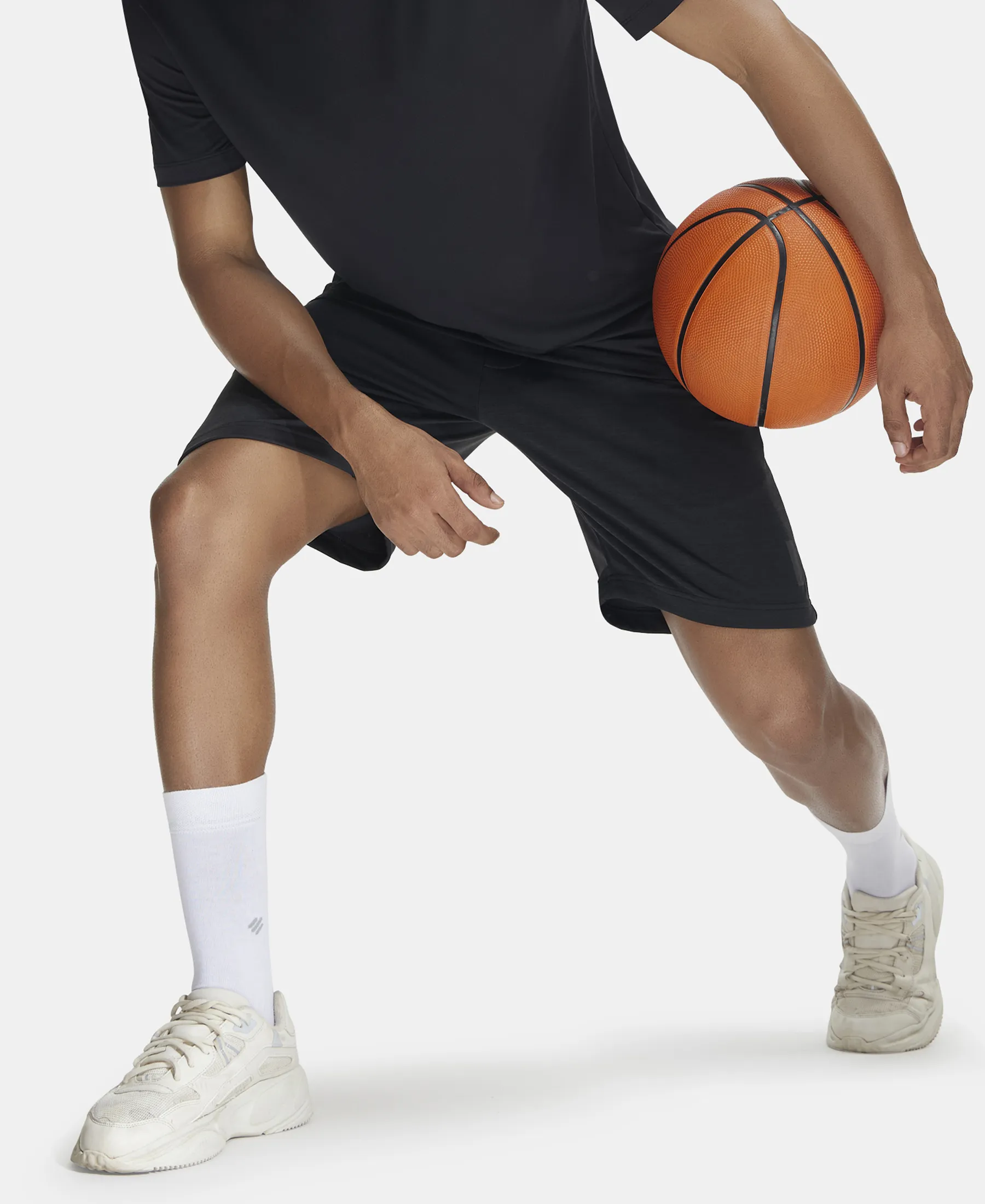 Lightweight Microfiber Shorts with Zipper Pockets and StayFresh Treatment - Black - Image 5