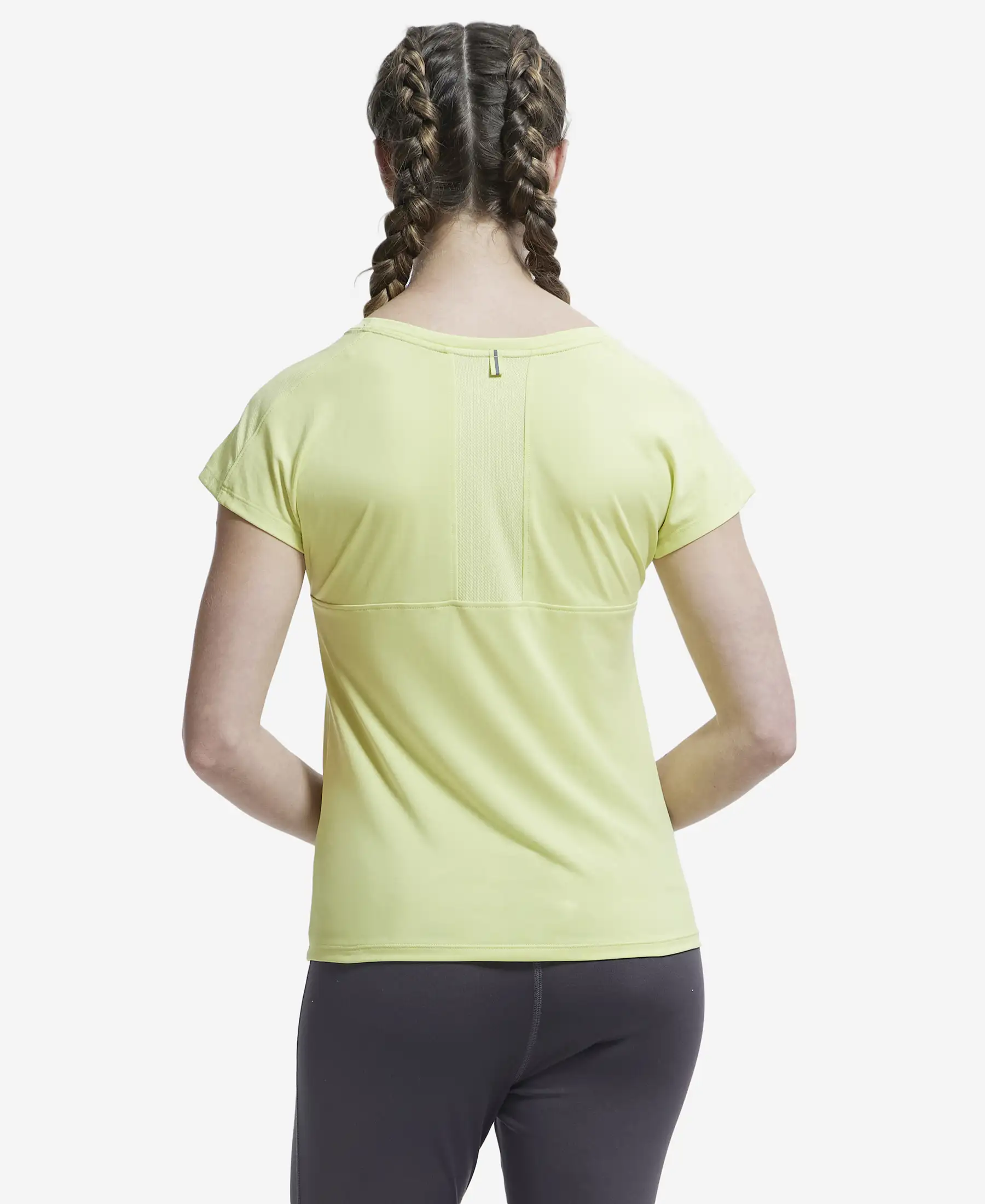 Microfiber Fabric Breathable Mesh Relaxed Fit Graphic Printed Round Neck Half Sleeve T-Shirt - Daiquiri Green - Image 3