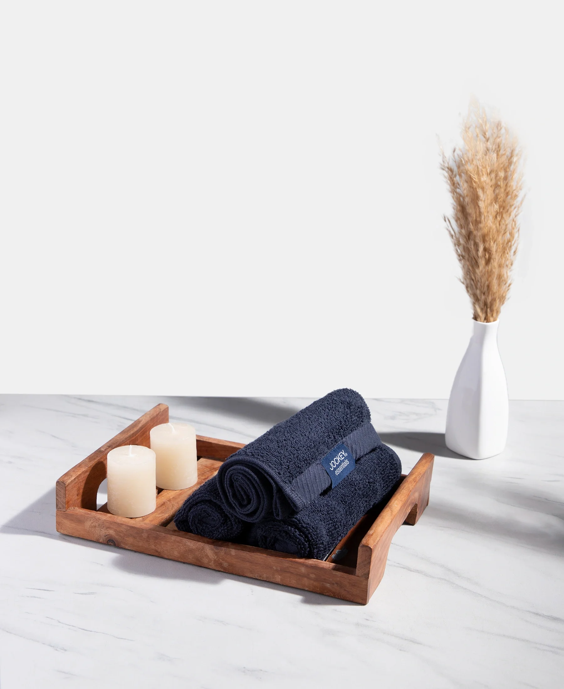 Pack of 6 Cotton Terry Ultrasoft and Durable Solid Face Towel - Navy & Burgundy - Image 7