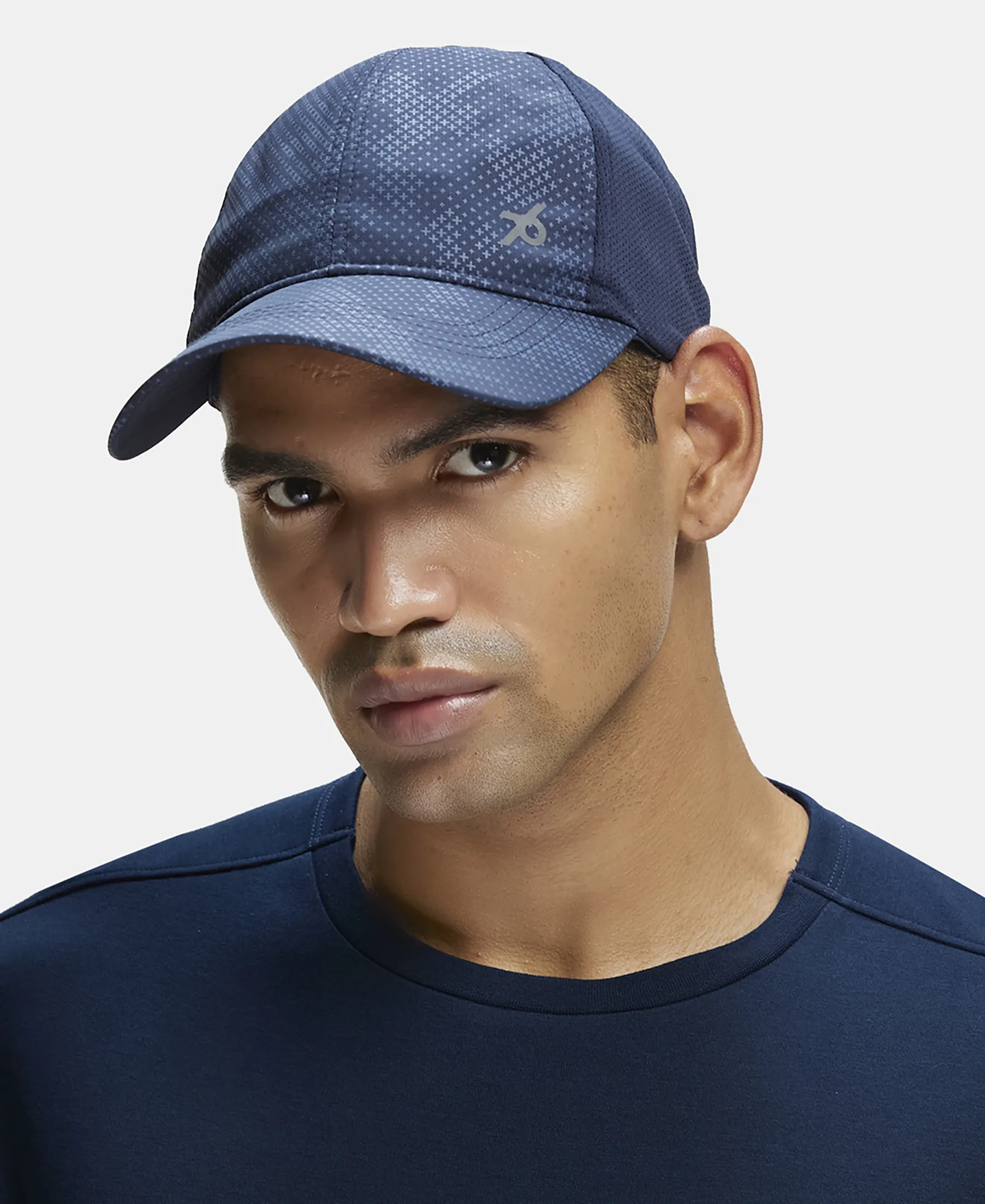 Polyester Printed Cap with Adjustable Back Closure and StayDry Technology - Navy - Image 4