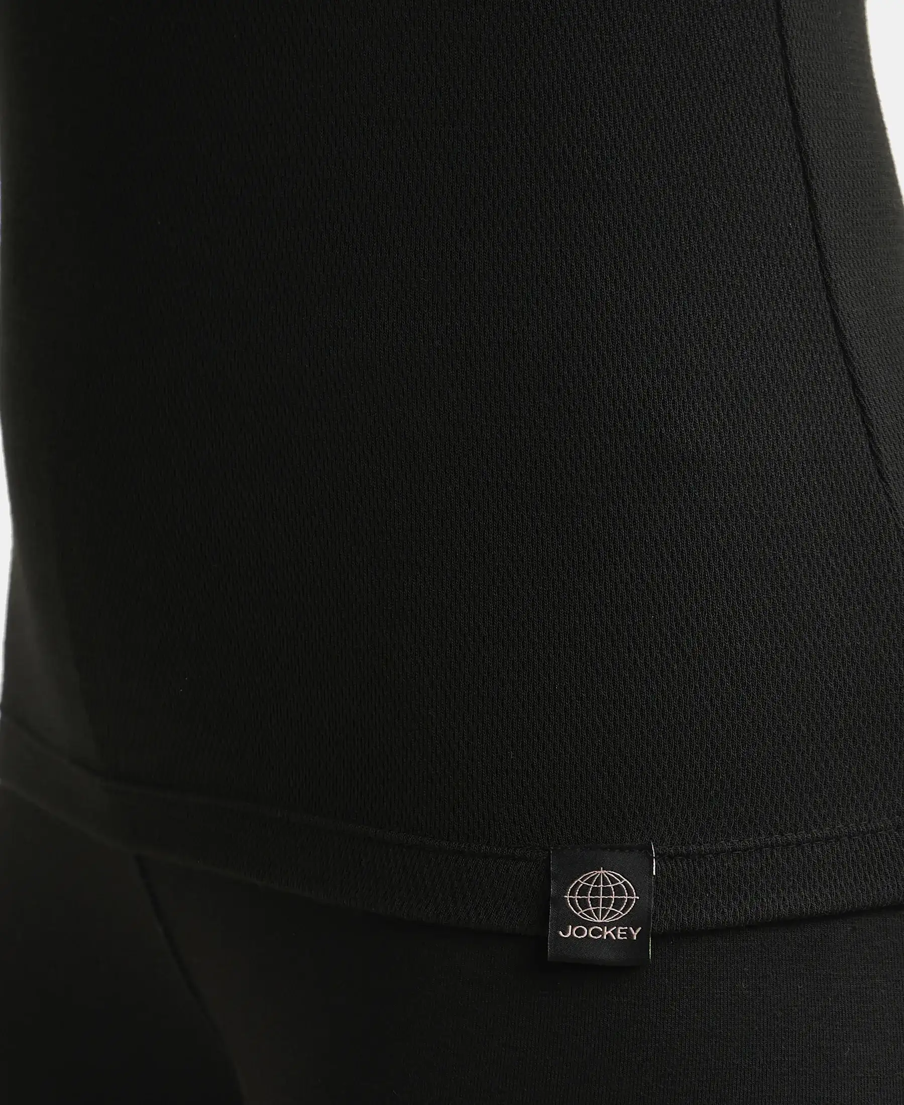 Ultra Warmth Soft Touch Microfiber Elastane Stretch Fleece Fabric Full Sleeve Thermal Top with StayWarm Technology - Black - Image 7