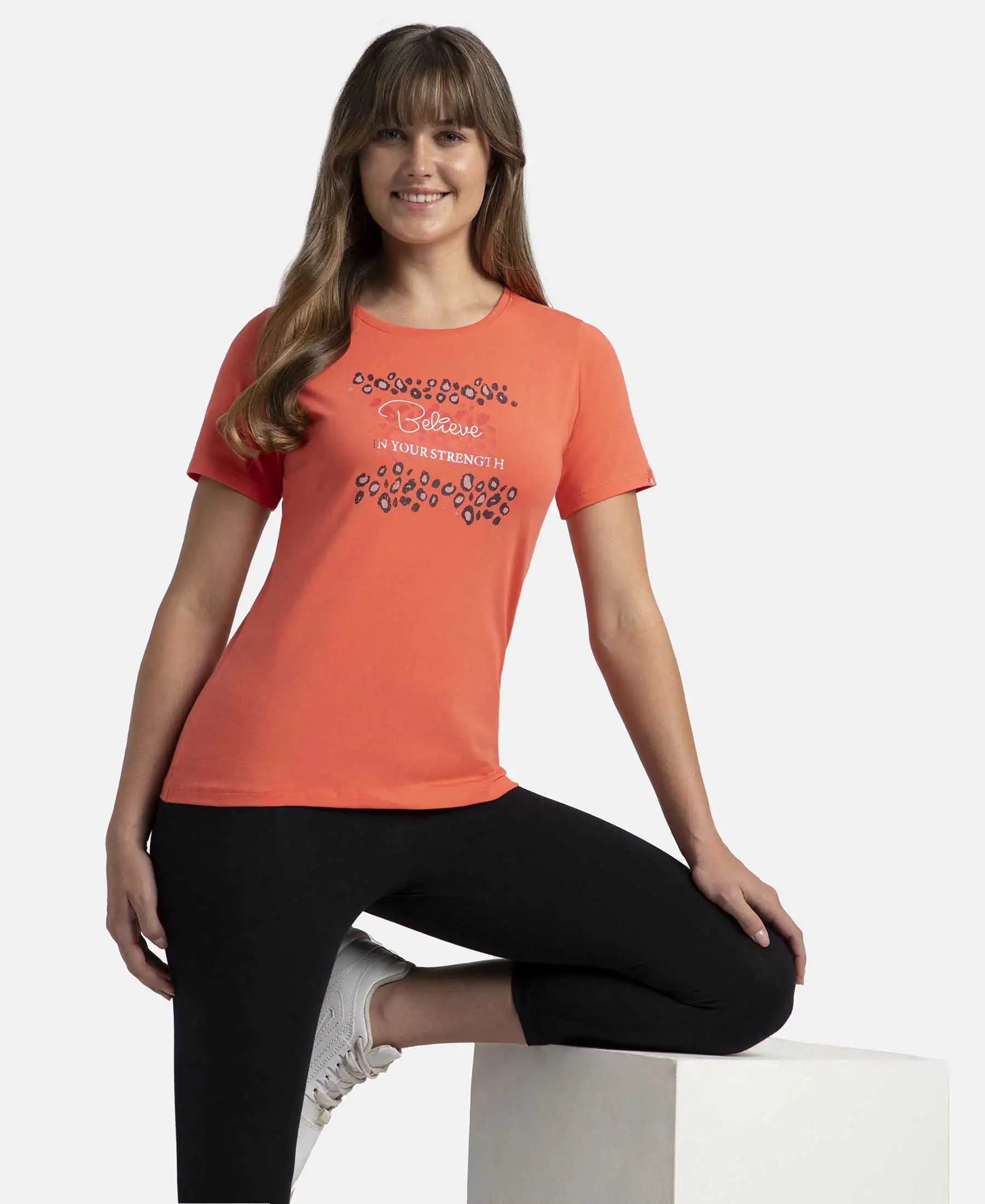 Super Combed Cotton Elastane Stretch Regular Fit Graphic Printed Round Neck Half Sleeve T-Shirt  - Dubarry print050 - Image 5