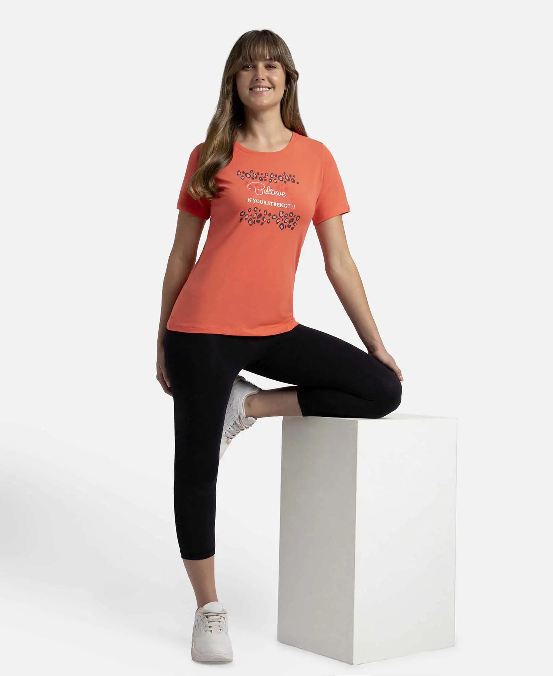 Super Combed Cotton Elastane Stretch Regular Fit Graphic Printed Round Neck Half Sleeve T-Shirt  - Dubarry print050 - Image 6