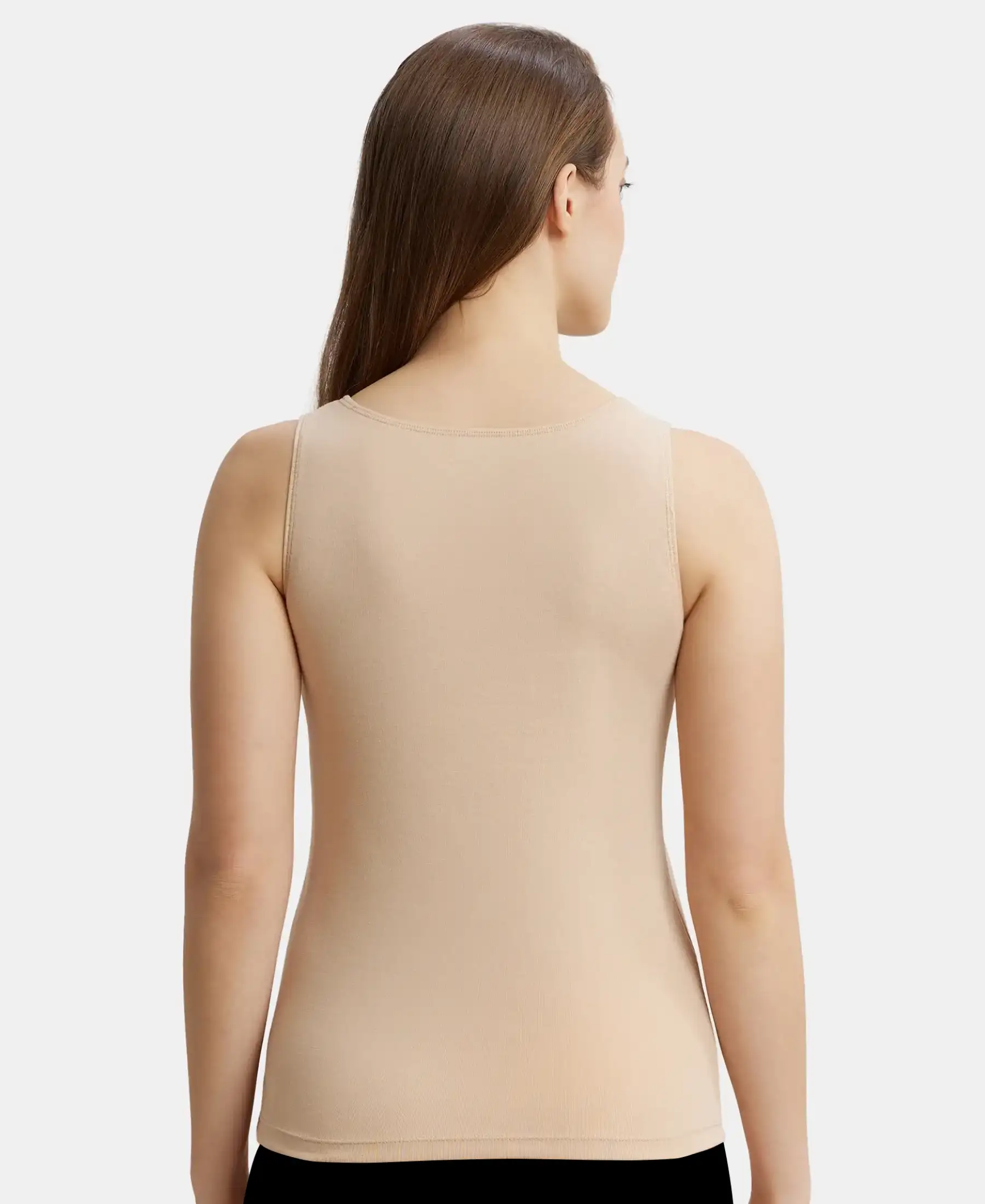 Super Combed Cotton Rib Fabric Inner Tank Top With StayFresh Treatment - Light Skin - Image 3