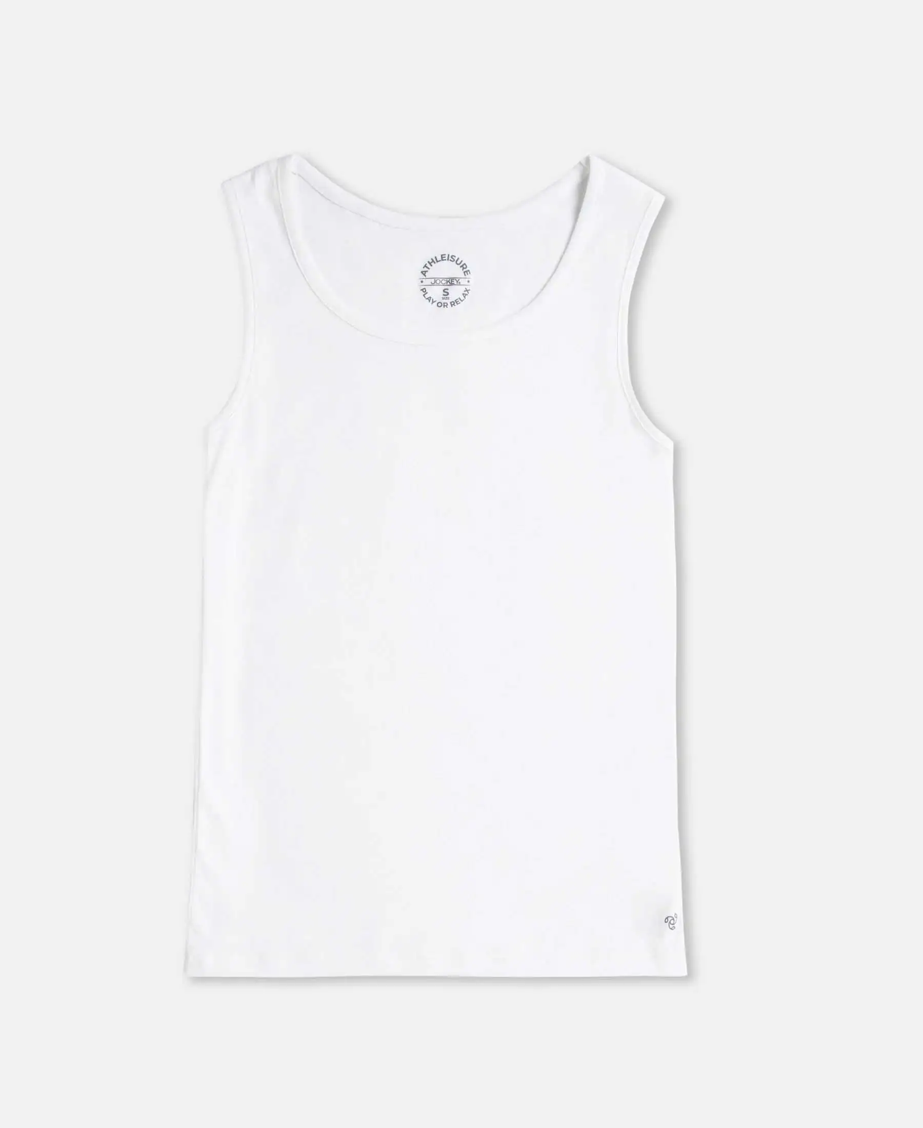 Super Combed Cotton Rib Fabric Slim Fit Solid Tank Top - White - Image 9