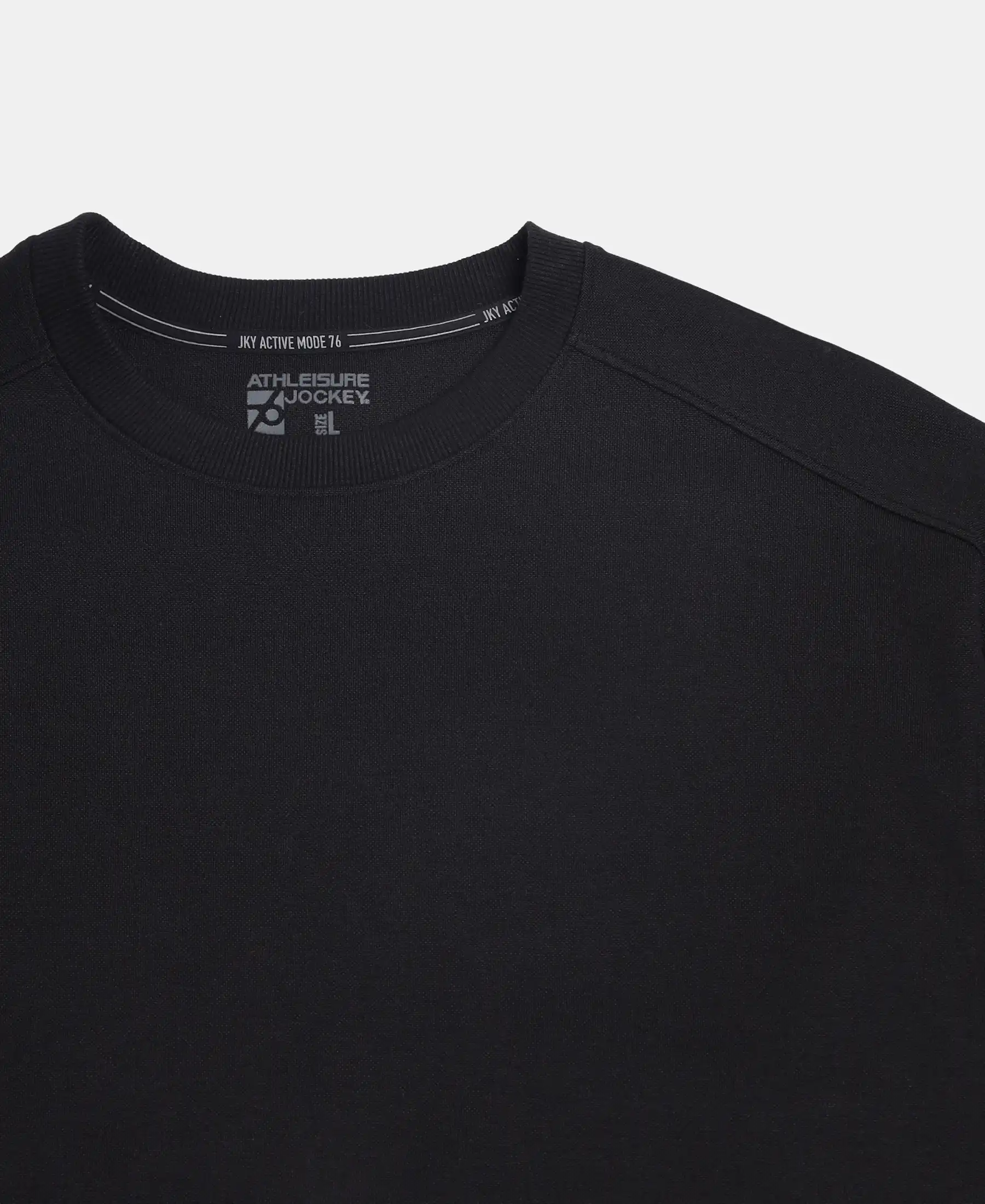 Super Combed Cotton Rich Pique Sweatshirt With Ribbed Cuffs - Black - Image 9