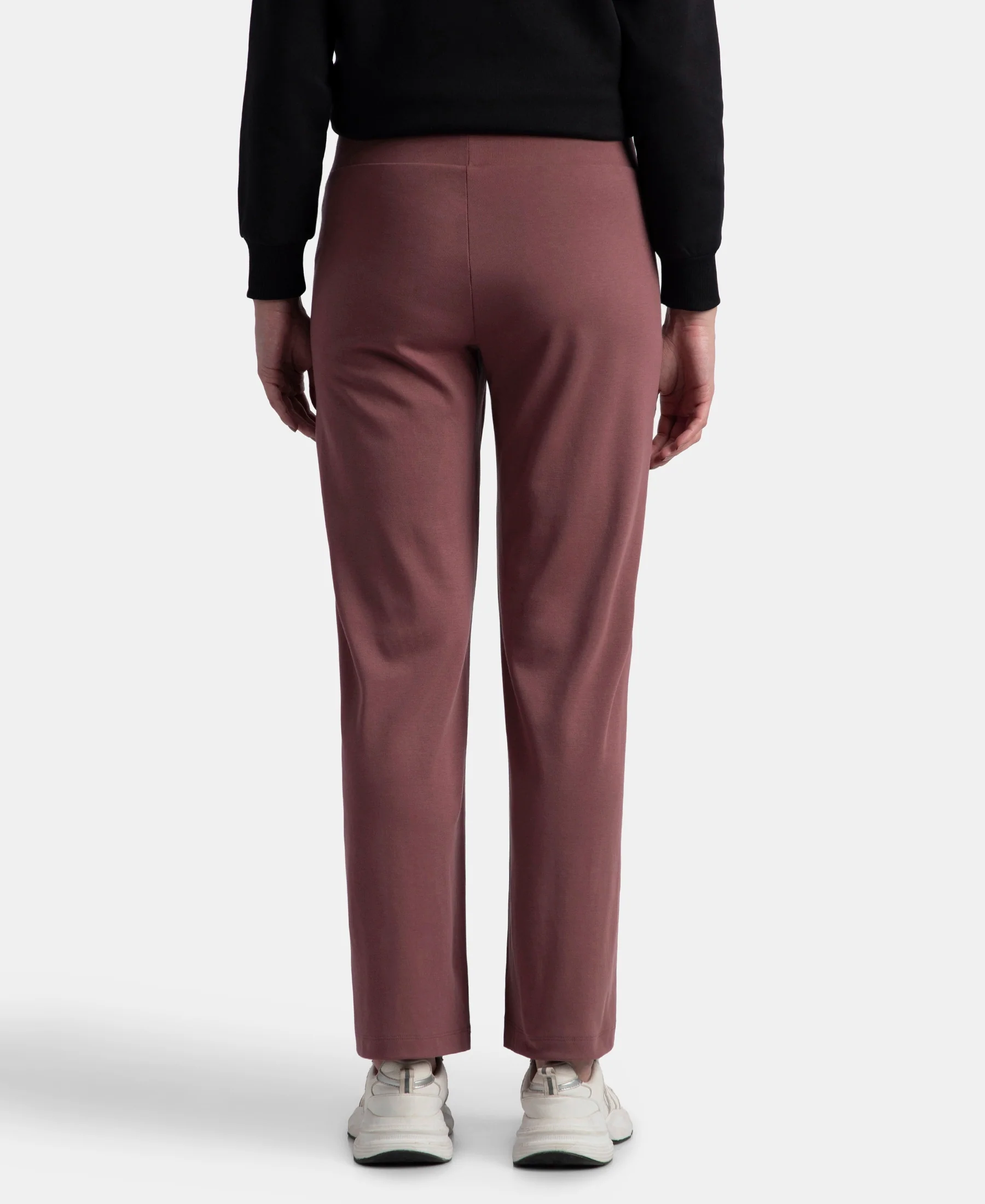 Super Combed Cotton Rich Relaxed Fit Wide Leg Pants with Zipper Pockets - Wild Ginger - Image 3