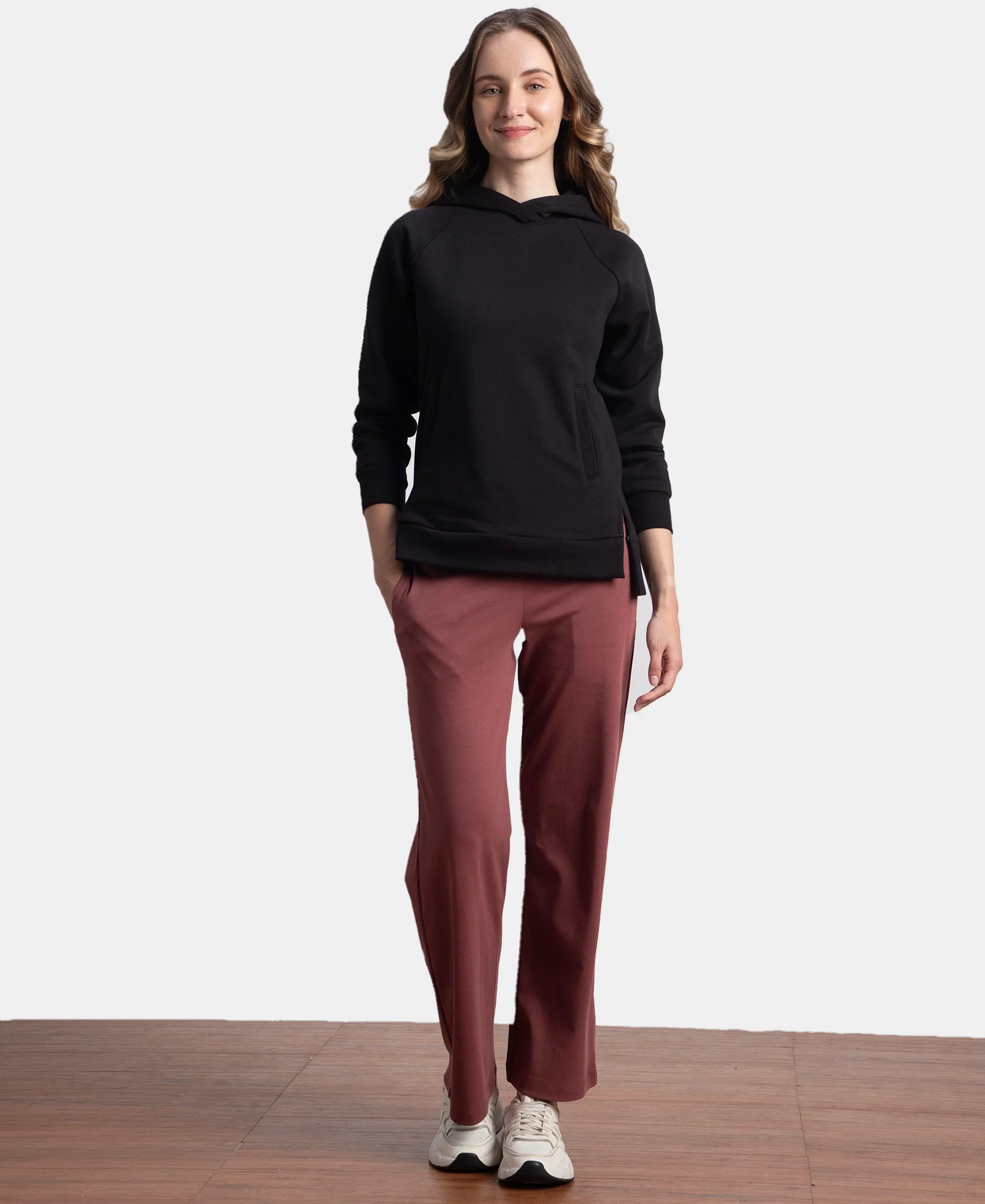 Super Combed Cotton Rich Relaxed Fit Wide Leg Pants with Zipper Pockets - Wild Ginger - Image 4