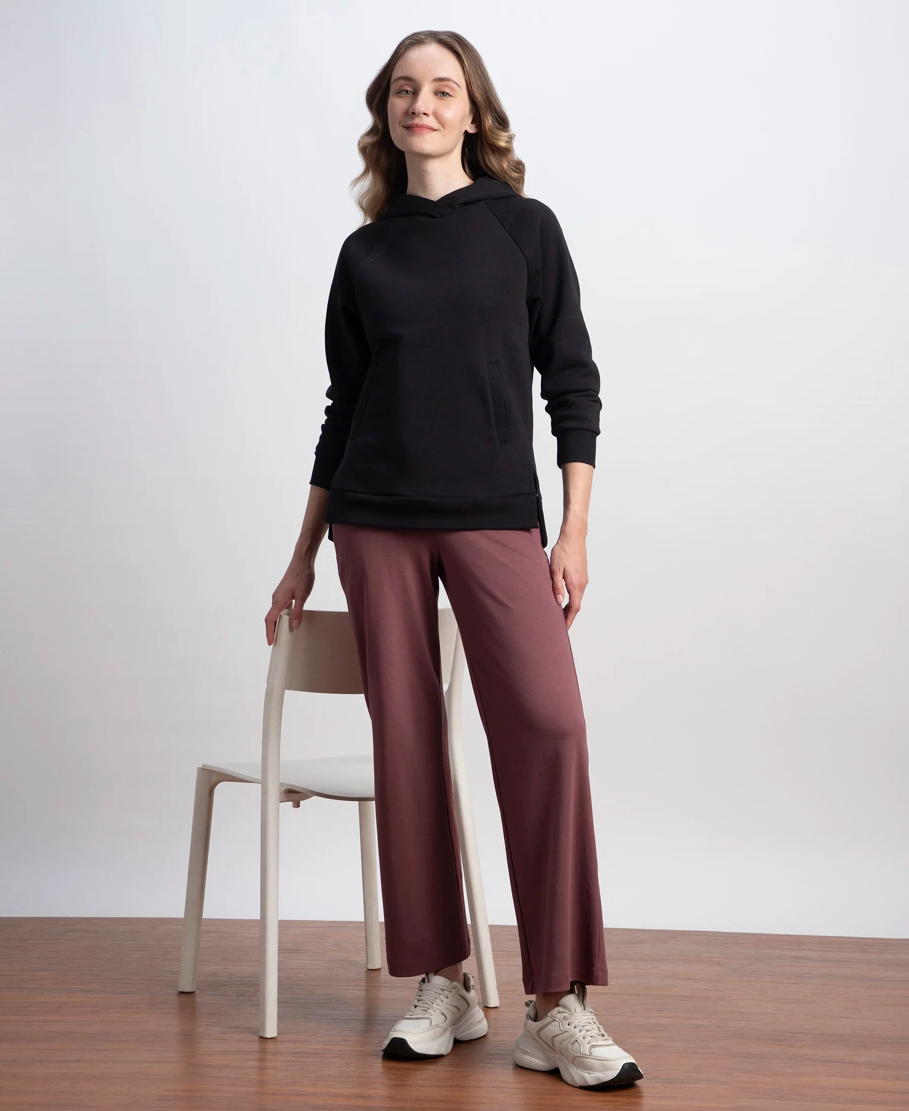 Super Combed Cotton Rich Relaxed Fit Wide Leg Pants with Zipper Pockets - Wild Ginger - Image 6