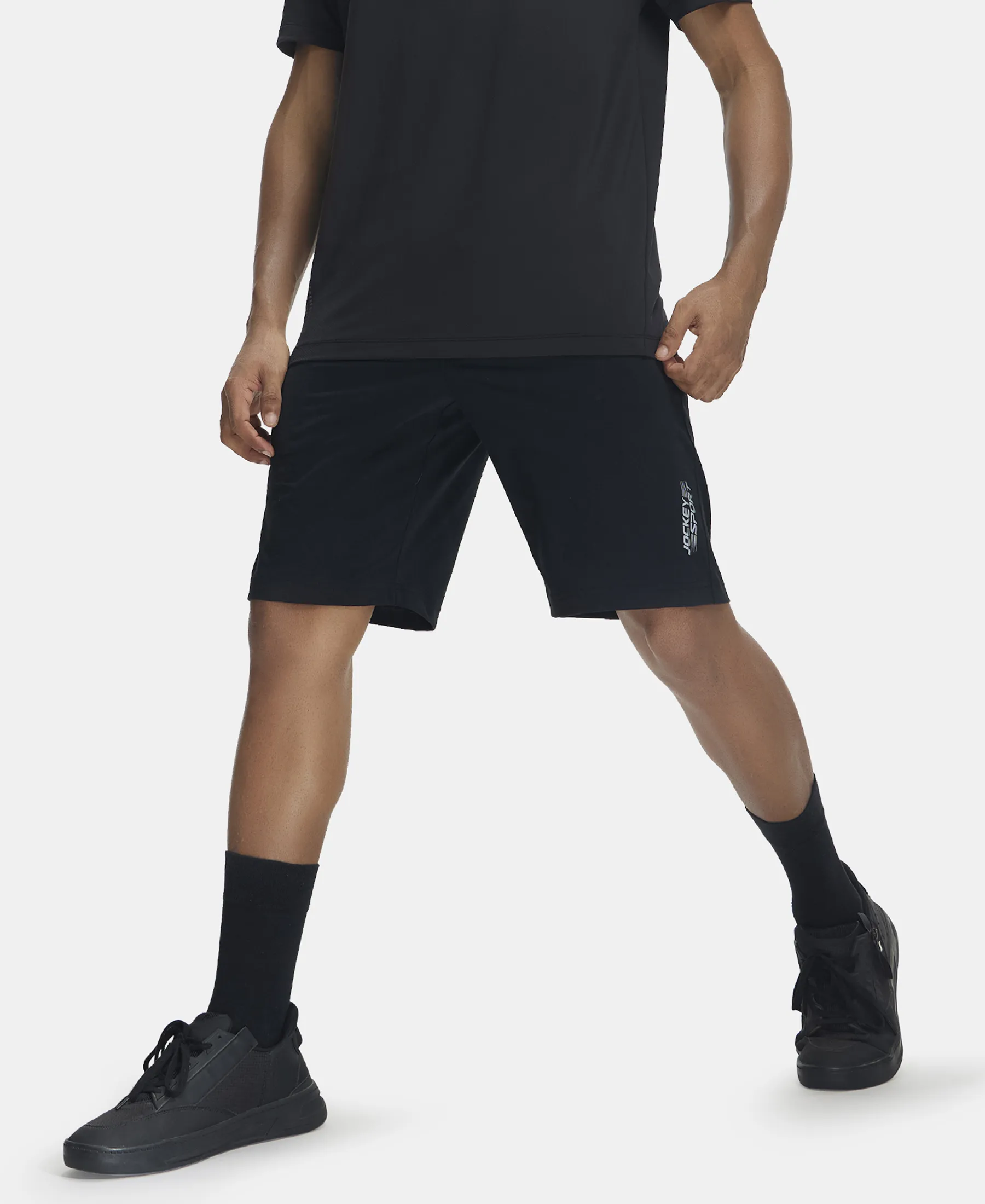 Super Combed Cotton Rich Shorts with StayFresh Treatment - Black - Image 5