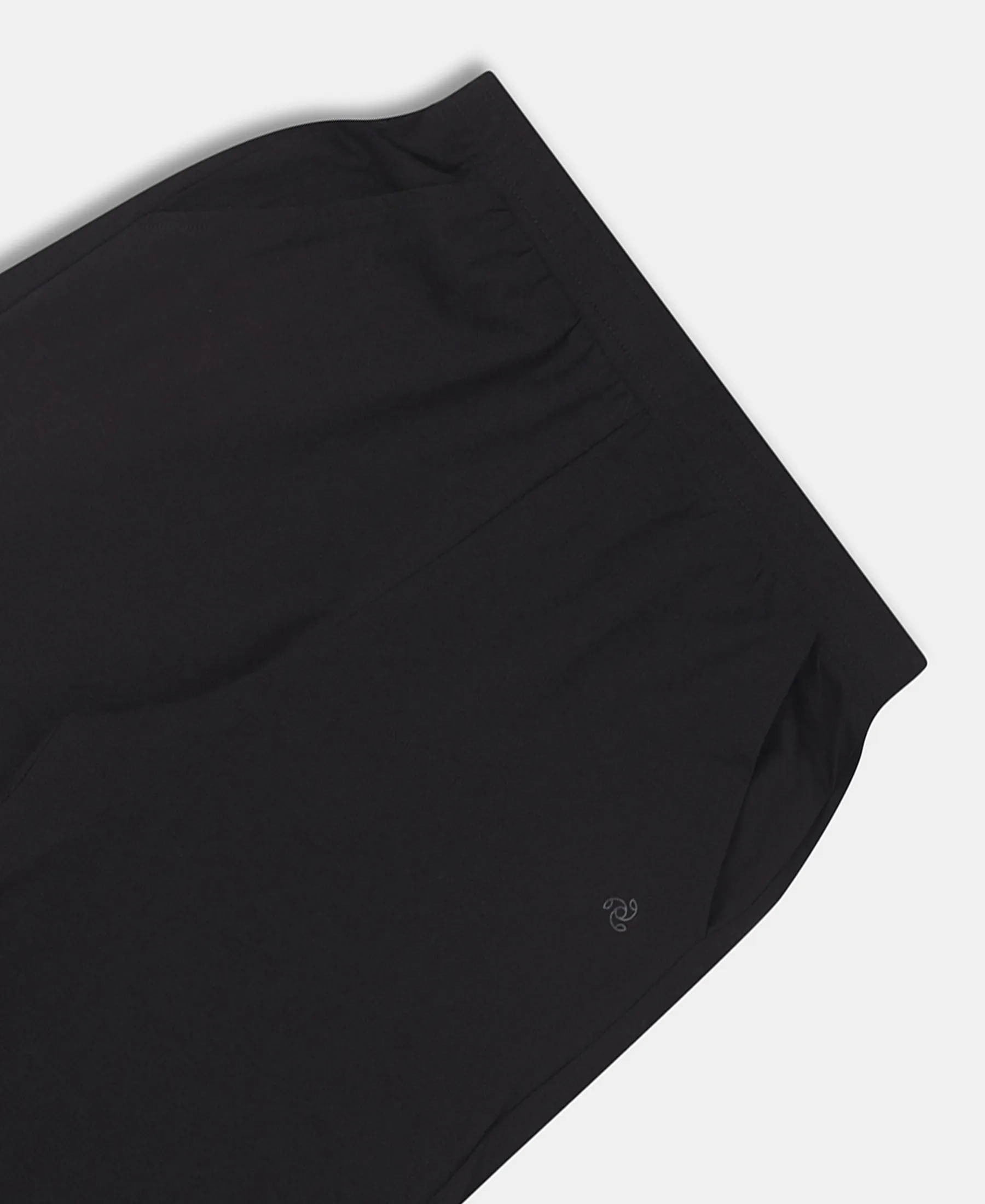 Super Combed Cotton Rich Straight Fit Wide Leg Pants - Black - Image 6