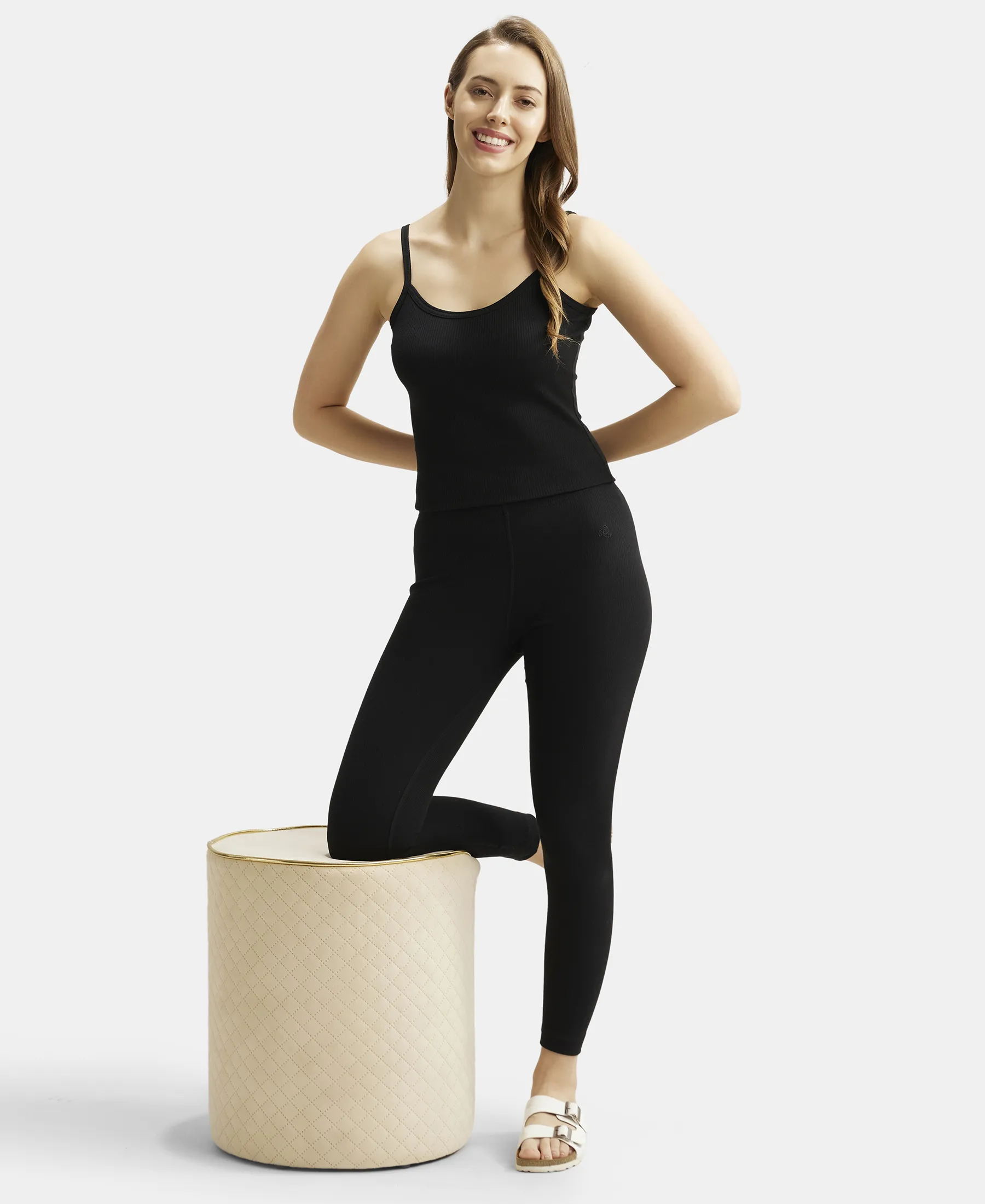 Extra Warmth Super Combed Cotton Rich Thermal Leggings with StayWarm Technology - Black - Image 6