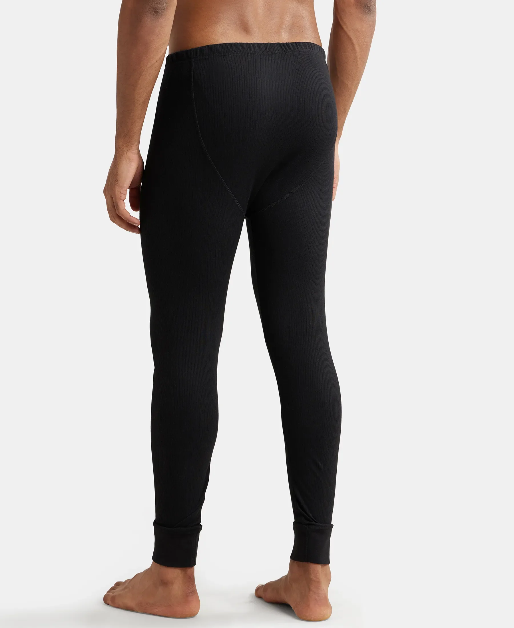Extra Warmth Super Combed Cotton Rich Thermal Long Johns with StayWarm Technology - Black - Image 3