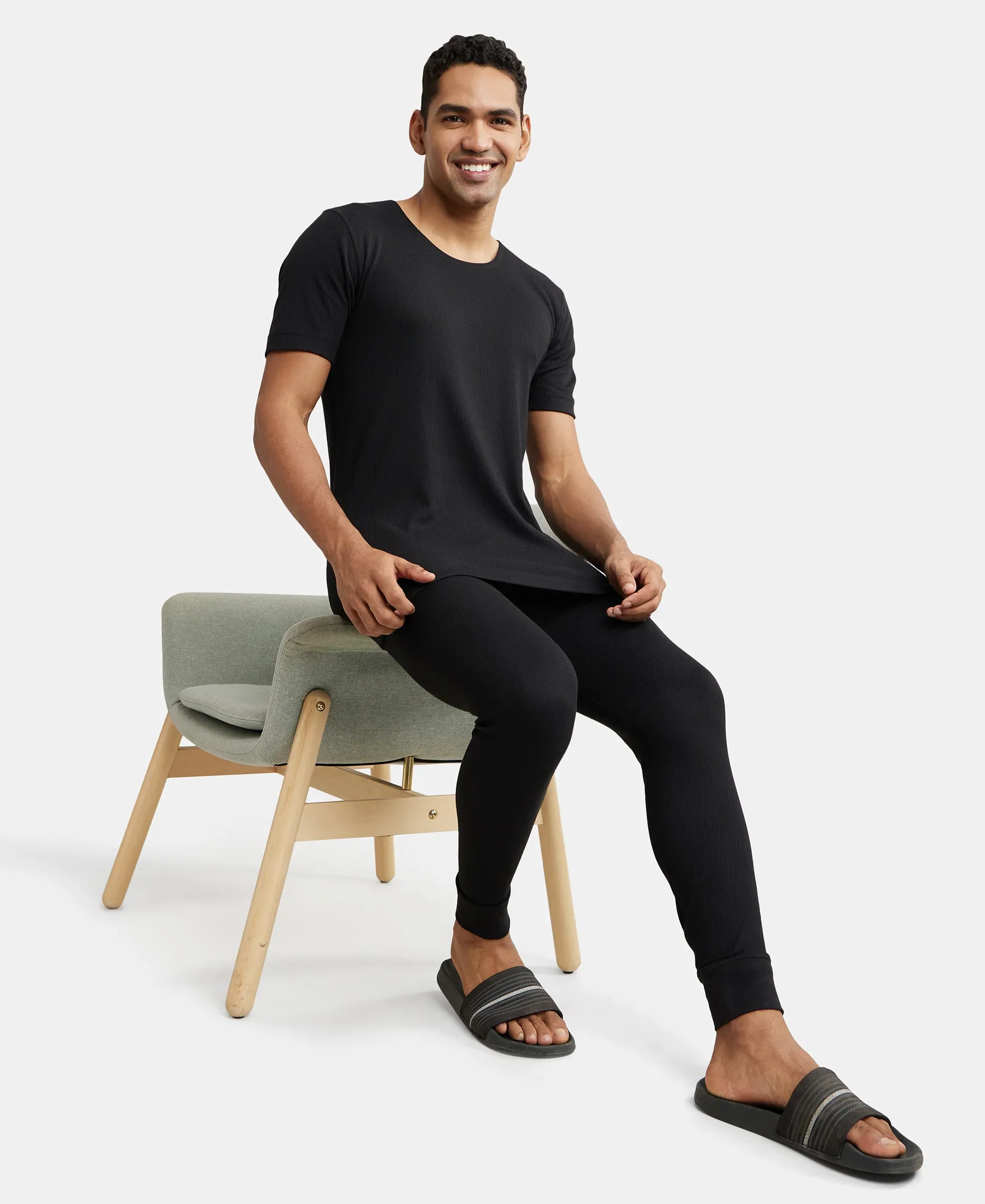 Extra Warmth Super Combed Cotton Rich Thermal Long Johns with StayWarm Technology - Black - Image 6