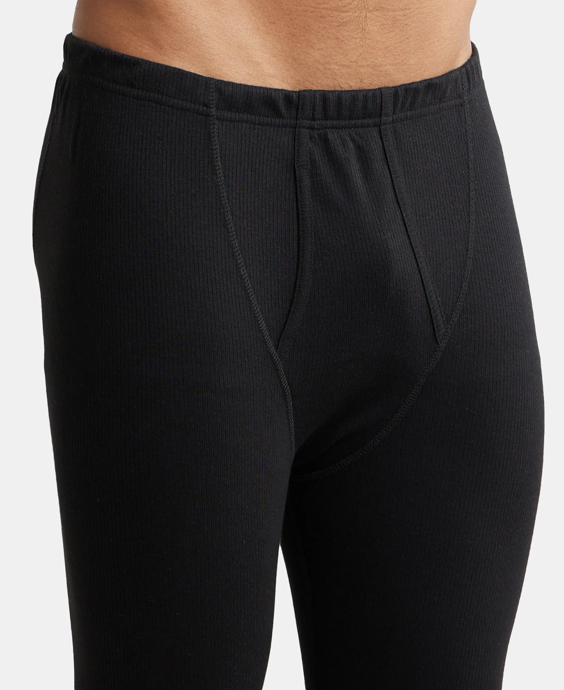 Extra Warmth Super Combed Cotton Rich Thermal Long Johns with StayWarm Technology - Black - Image 7