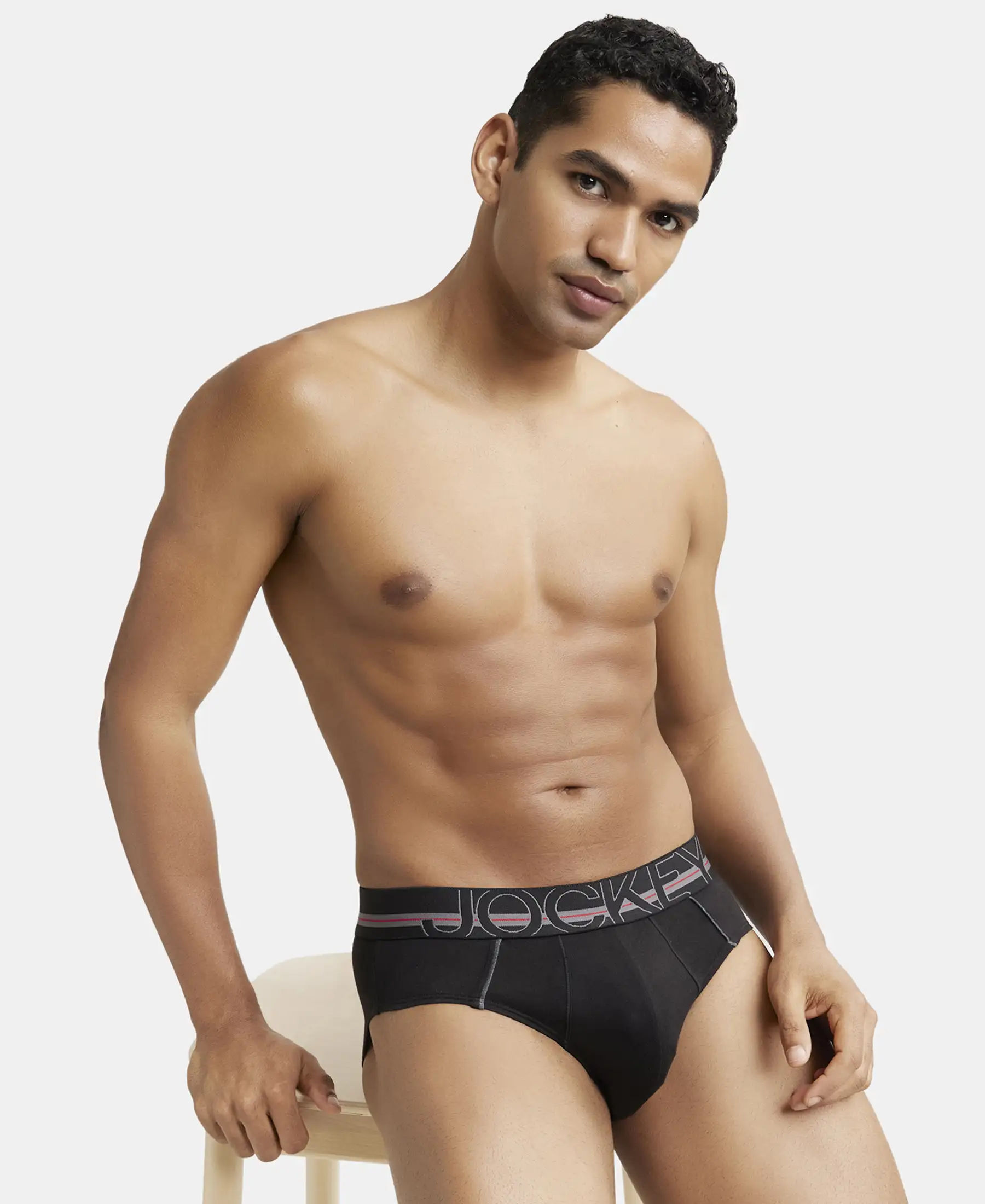 Super Combed Cotton Solid Brief with Ultrasoft Waistband - Black (Pack of 2) - Image 8