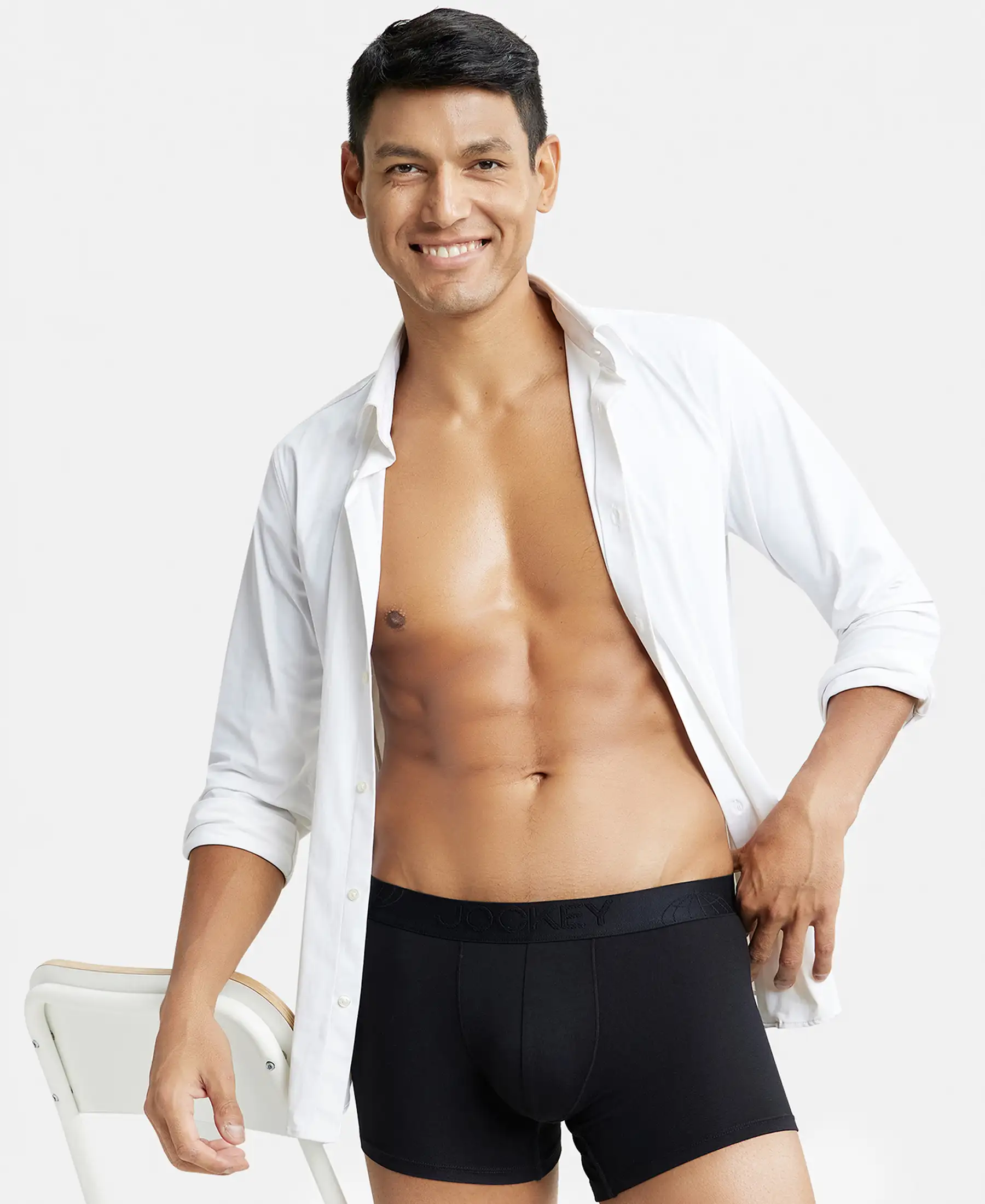 Tencel Micro Modal Cotton Elastane Stretch Solid Trunk with Natural StayFresh Properties - Black - Image 5