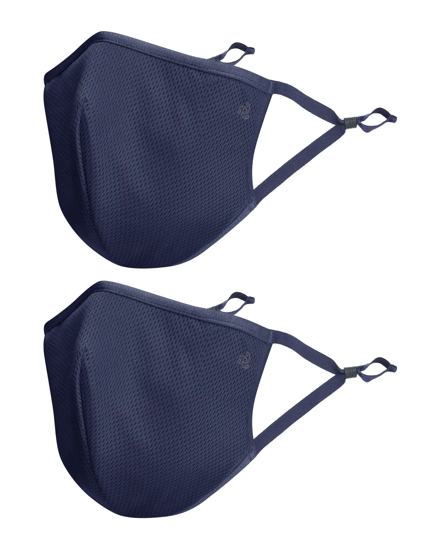 Unisex Polyester Mesh and Super Combed Cotton Woven Face Mask with Adjustable Nose-clip and Soft Elastic Ear Loops - Imperial Blue (Pack of 2) - Image 5